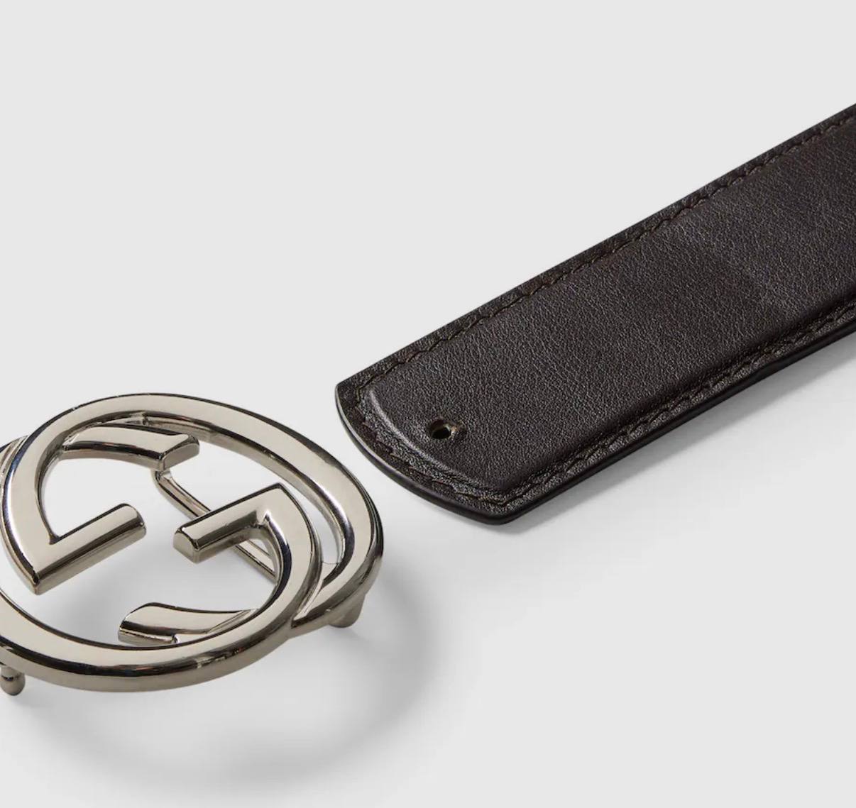 Reversible belt with Interlocking G buckle