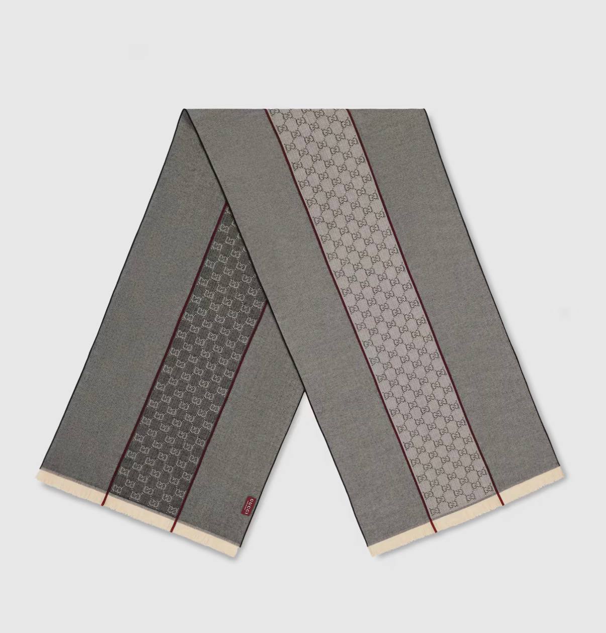 GG wool jacquard scarf