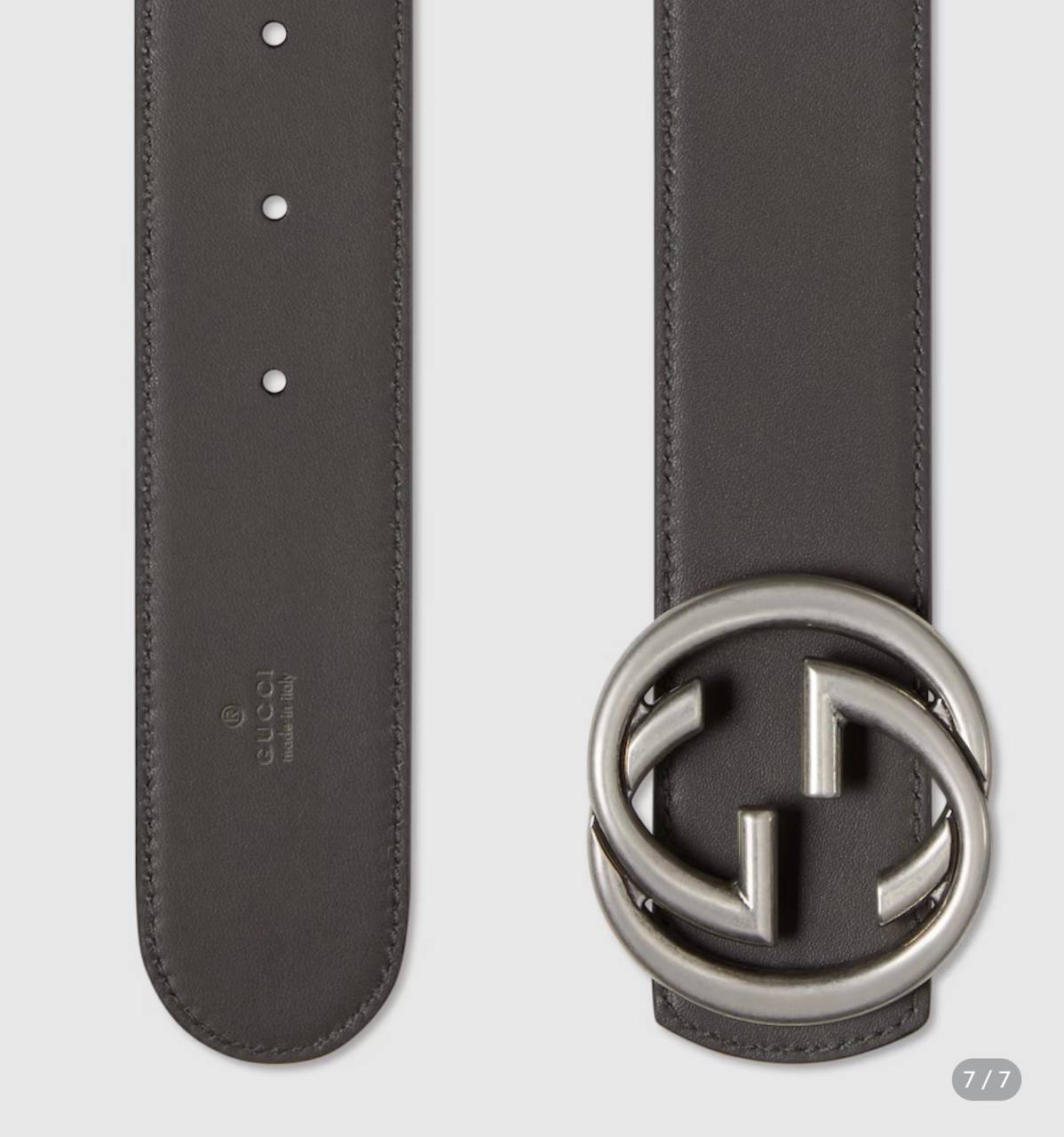 Reversible belt with Interlocking G buckle