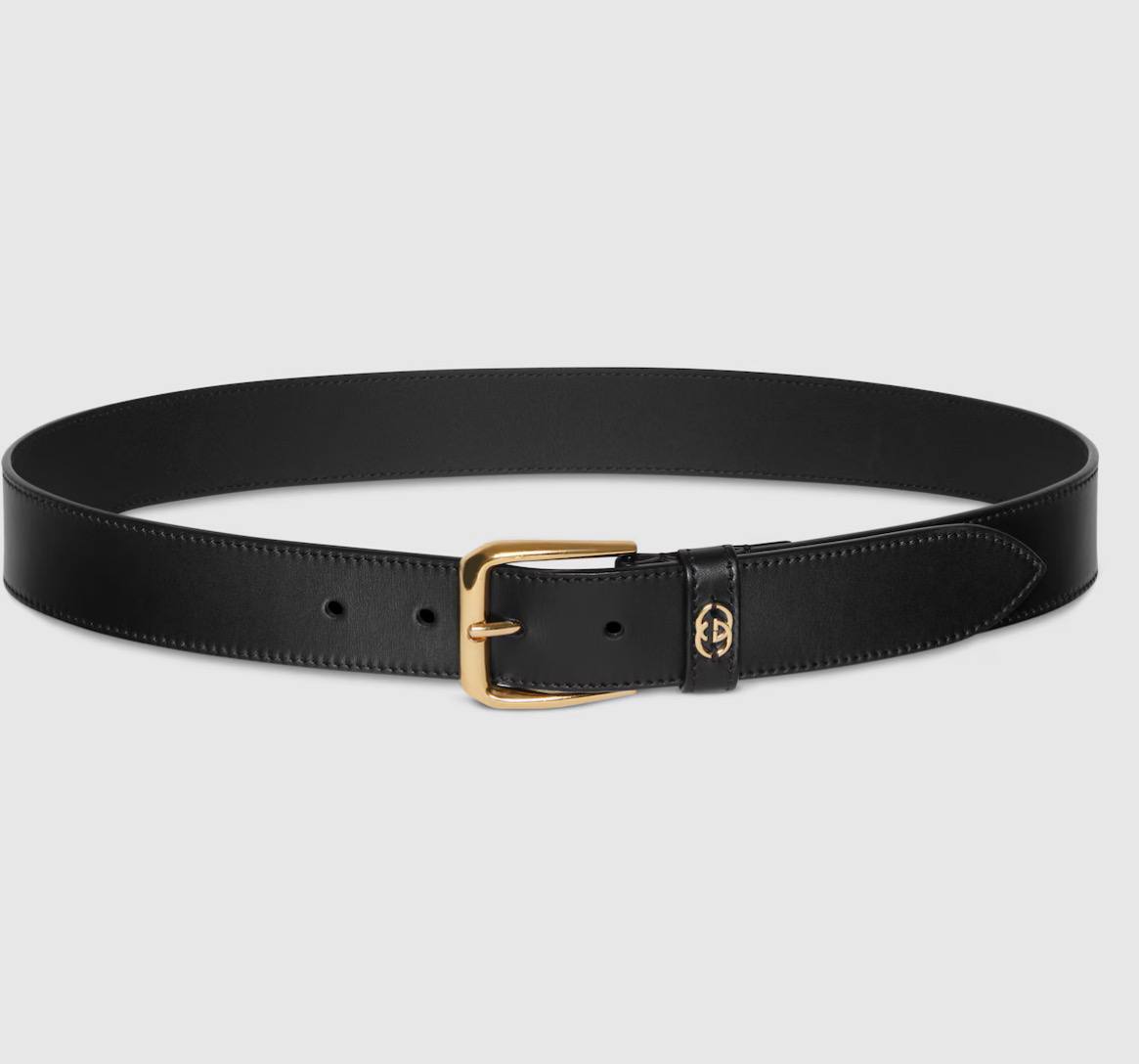 Belt with Interlocking G detail