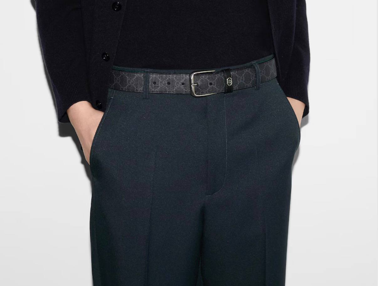 Belt with Interlocking G detail