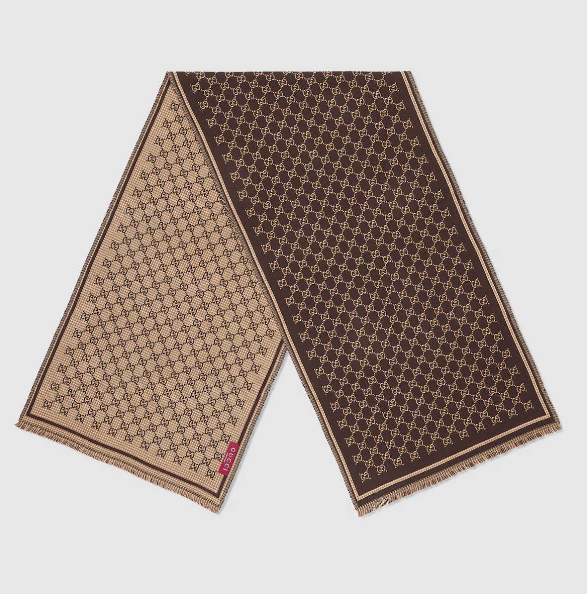 GG wool jacquard scarf